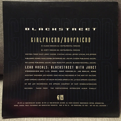 Blackstreet : Girlfriend/Boyfriend (12", Promo)