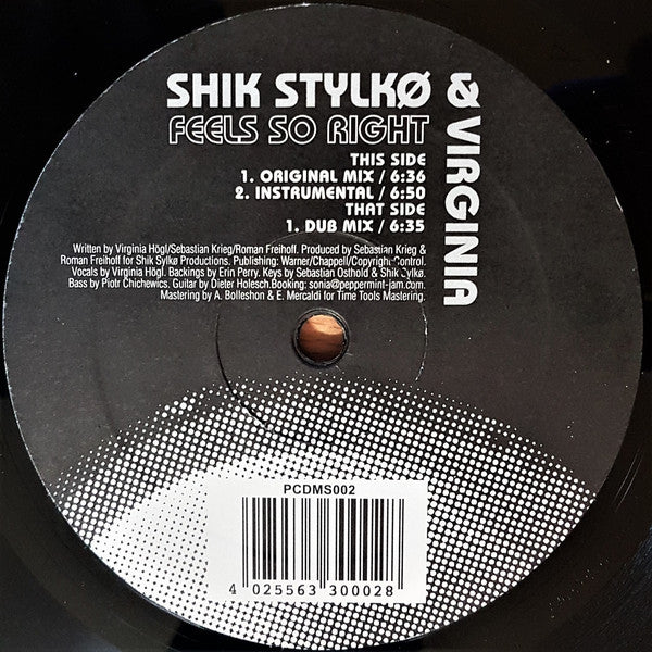 Shik Stylkø & Virginia (27) : Feels So Right (12")