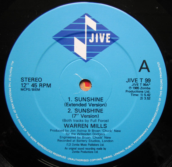 Warren Mills : Sunshine (12")