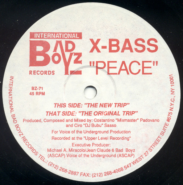 X-Bass : Peace (12")