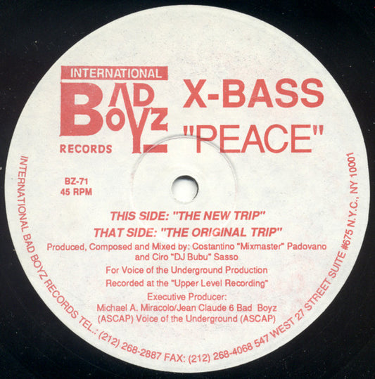 X-Bass : Peace (12")
