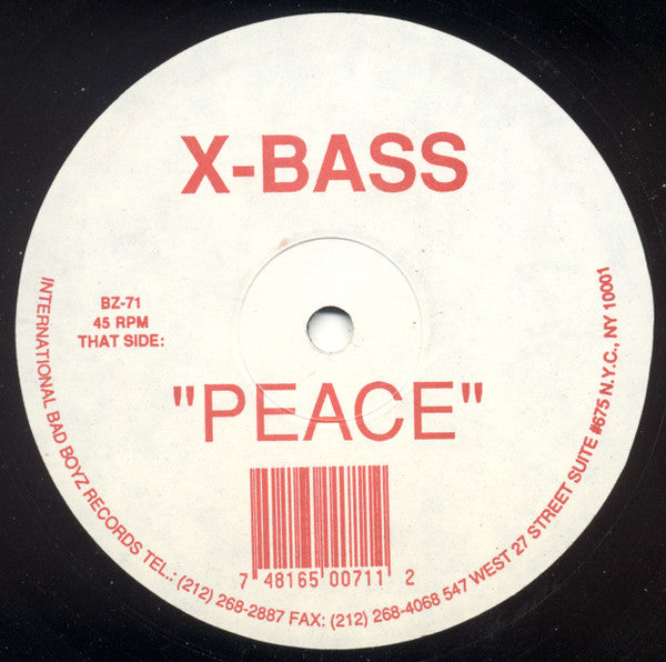 X-Bass : Peace (12")