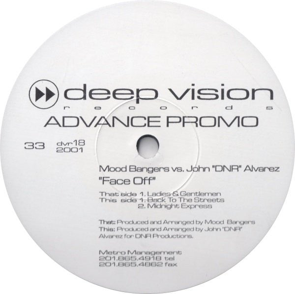 Mood Bangers Vs. John "DNR" Alvarez : Face Off (12", Promo)