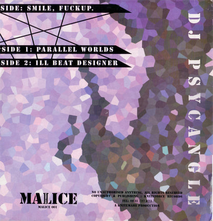 DJ Psycangle : Smile, Fuck Up (12", Whi)