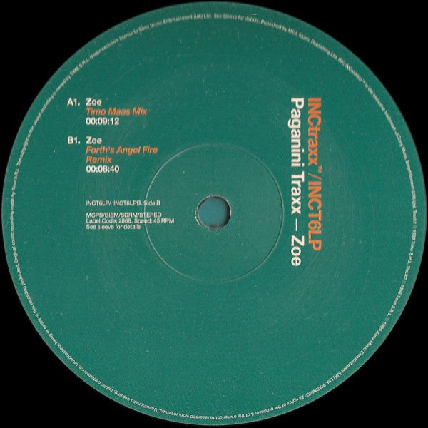 Paganini Traxx : Zoe (12")
