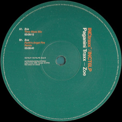 Paganini Traxx : Zoe (12")