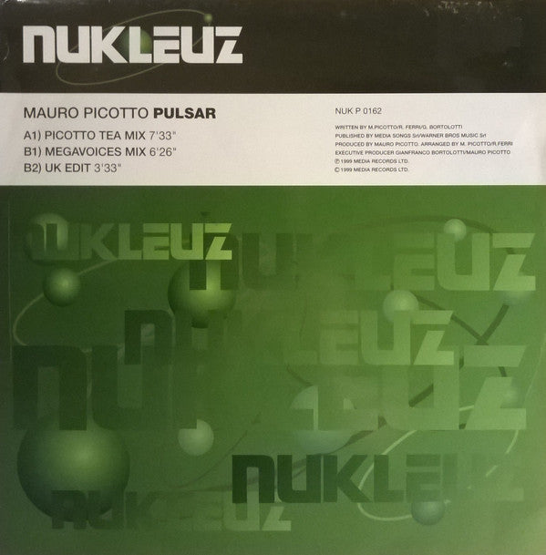 Mauro Picotto : Pulsar (12")