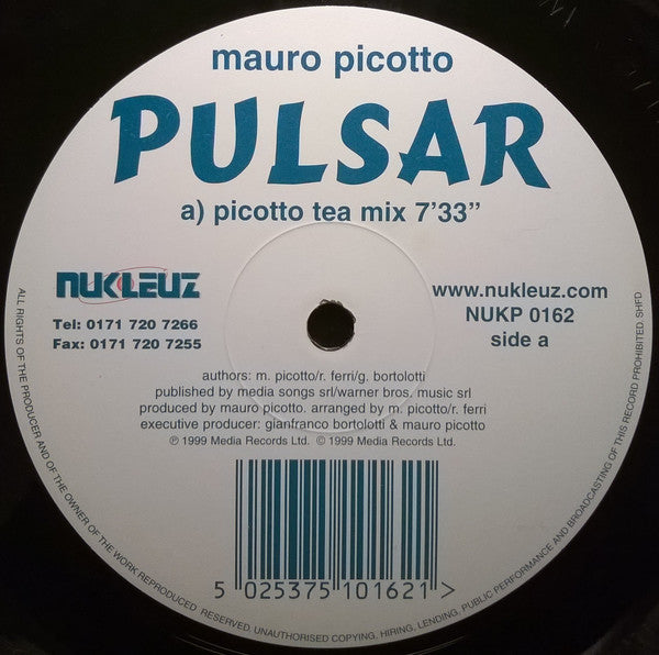 Mauro Picotto : Pulsar (12")