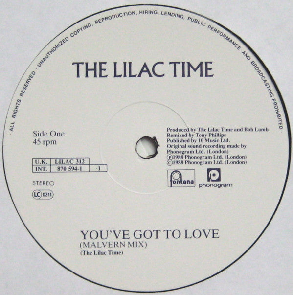 The Lilac Time : You've Got To Love (12", Ltd)