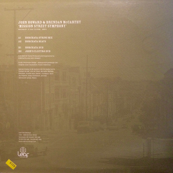 John Howard & Brendan McCarthy* : Mission Street Symphony (12")