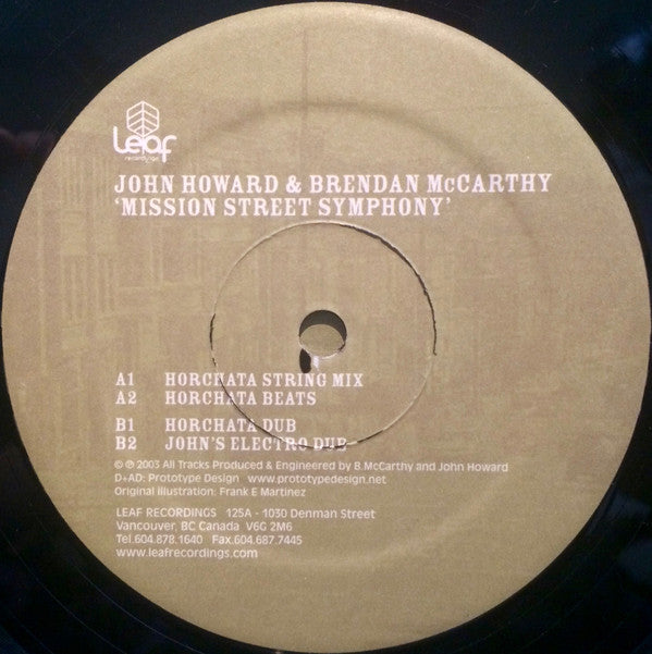 John Howard & Brendan McCarthy* : Mission Street Symphony (12")