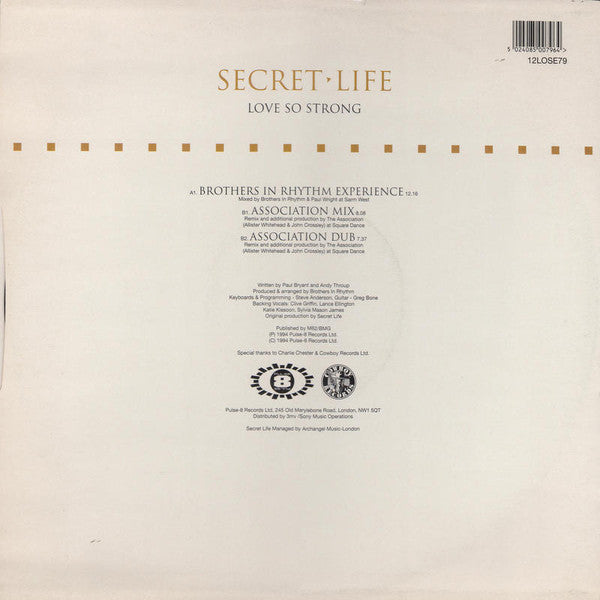 Secret Life : Love So Strong (12", Single)