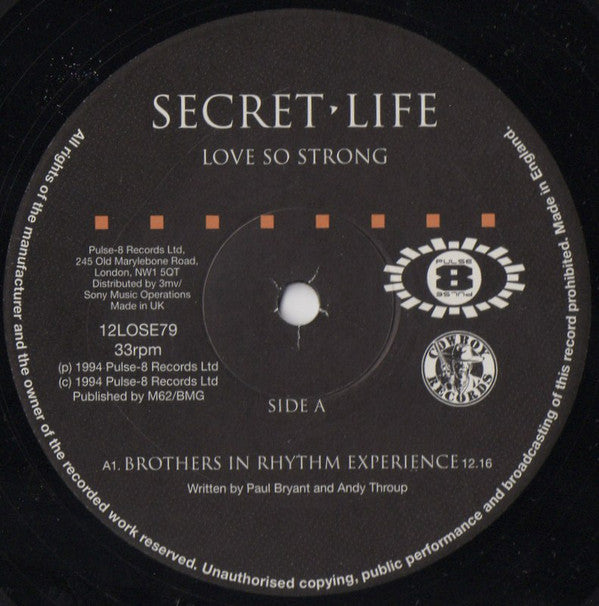Secret Life : Love So Strong (12", Single)