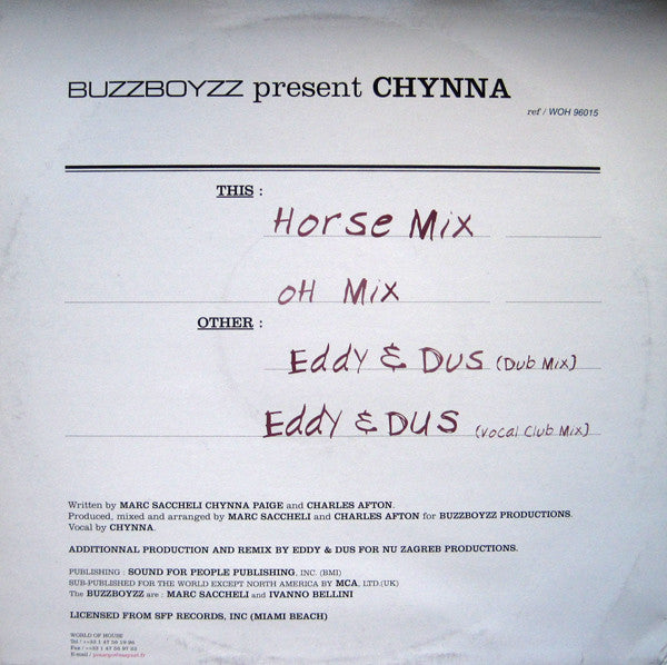Buzzboyzz Present Chynna : This Groove (12")