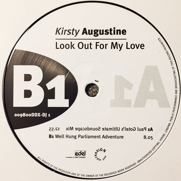 Kirsty Augustine : Look Out For My Love (12", Promo)