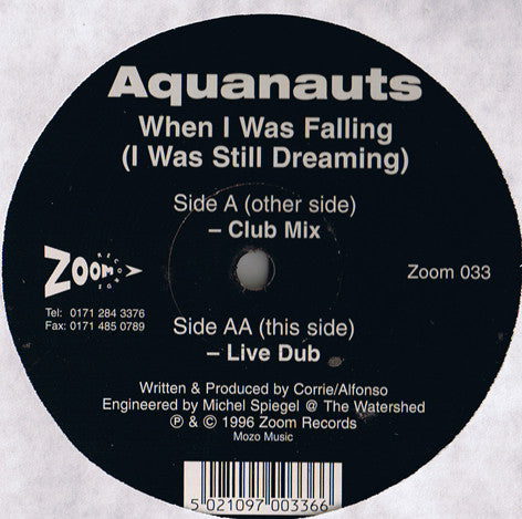 Aquanauts : When I Was Falling (I Was Still Dreaming) (12")