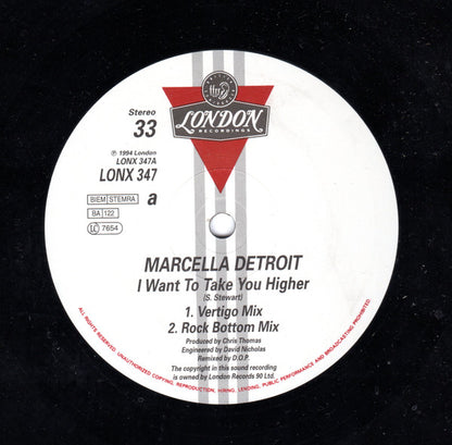 Marcella Detroit : I Want To Take You Higher / I Believe (12")
