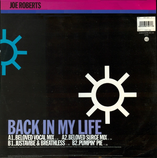 Joe Roberts : Back In My Life (The Beloved And Sweet Mercy Mixes) (12")