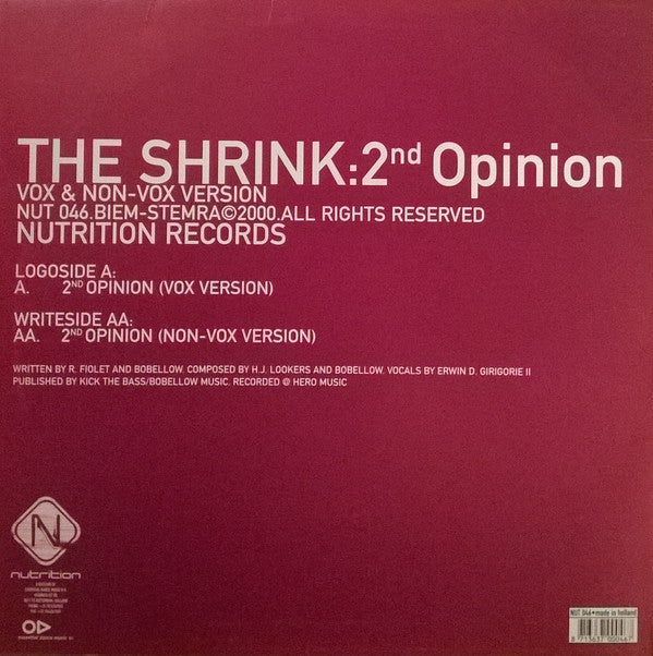The Shrink : 2nd Opinion (12")