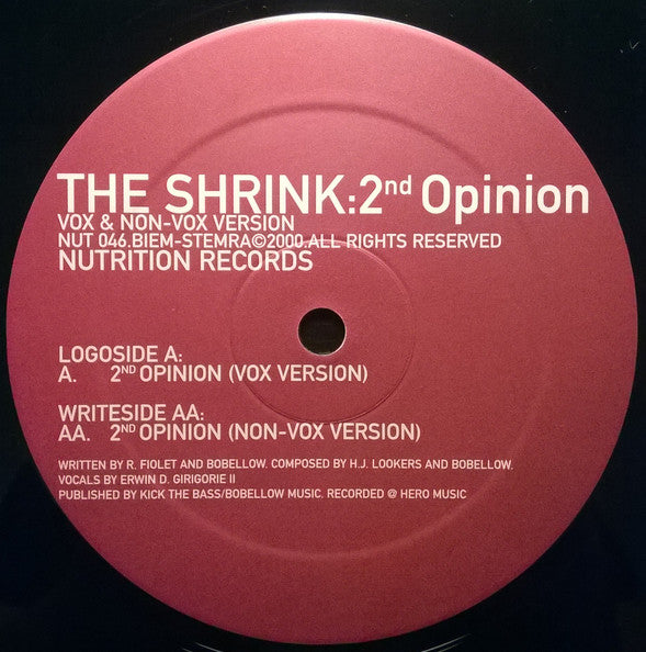 The Shrink : 2nd Opinion (12")
