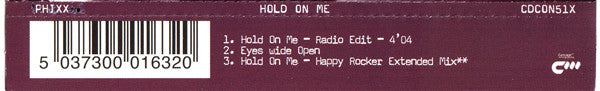Phixx : Hold On Me (CD, Single, CD2)