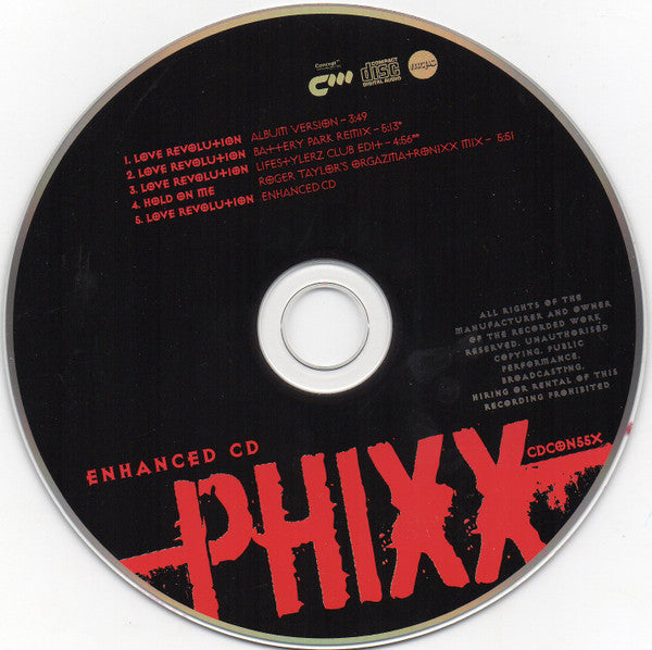 Phixx : Love Revolution (CD, Single, Enh)