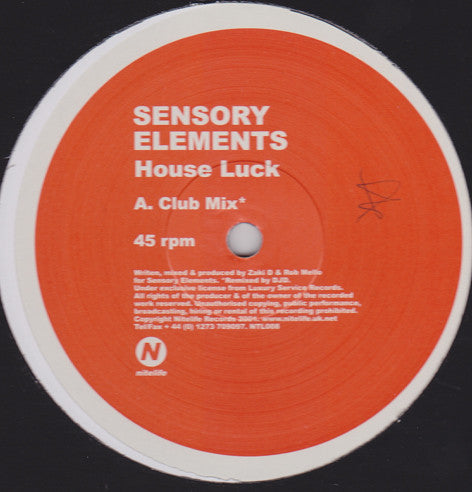 Sensory Elements : House Luck (12")