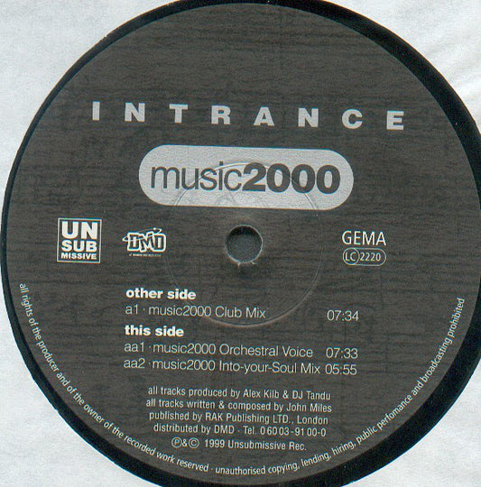 Intrance : Music2000 (12")
