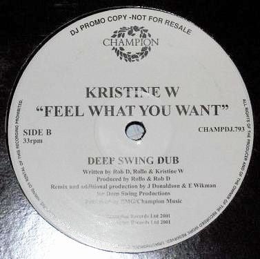 Kristine W : Feel What You Want (2x12", Promo)