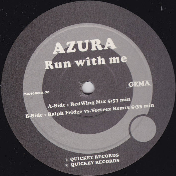 Azura : Run With Me (12", Single)
