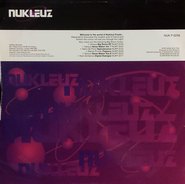 Nick Sentience : Freedom / Discotech (12")