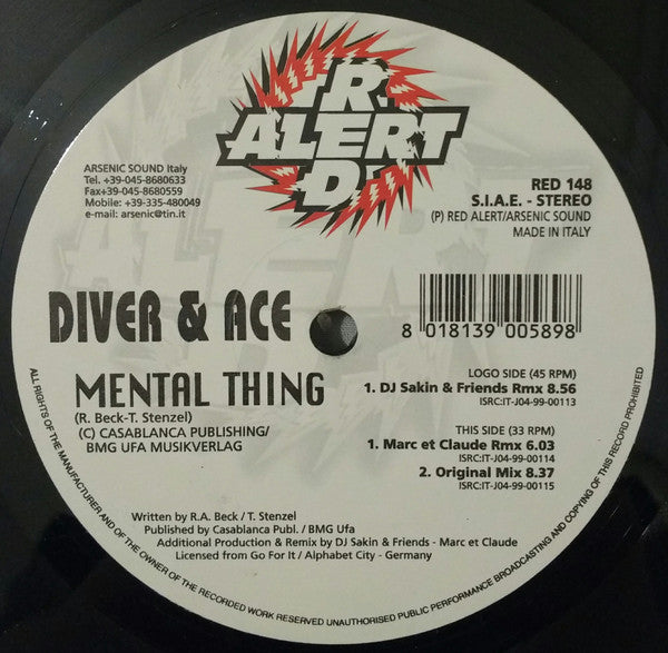 Diver & Ace : Mental Thing (12")
