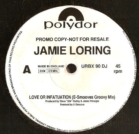 Jamie Loring : Love Or Infatuation (12", Promo)