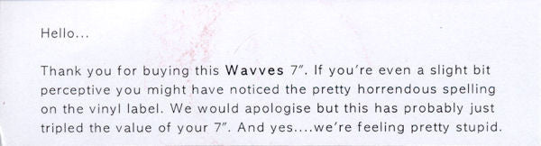 Wavves : So Bored (7", Single, Ltd)