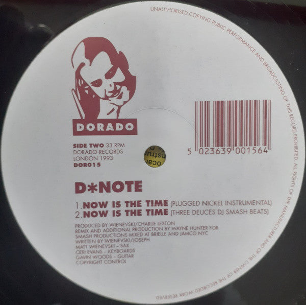 D*Note : Now Is The Time (12")