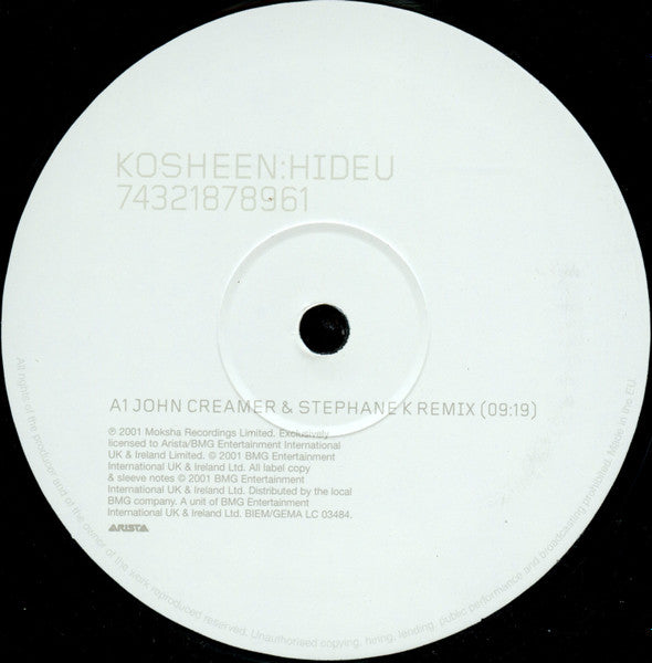 Kosheen : Hide U (12", Single)