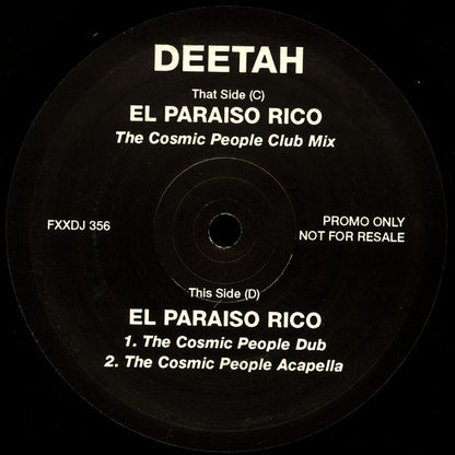 Deetah : El Paraiso Rico (2x12", Promo)