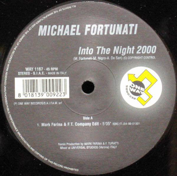 Michael Fortunati : Into The Night 2000 (12")