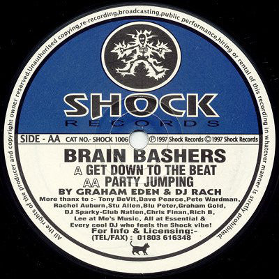 Brain Bashers : Get  Down To The Beat / Party Jumping (12")