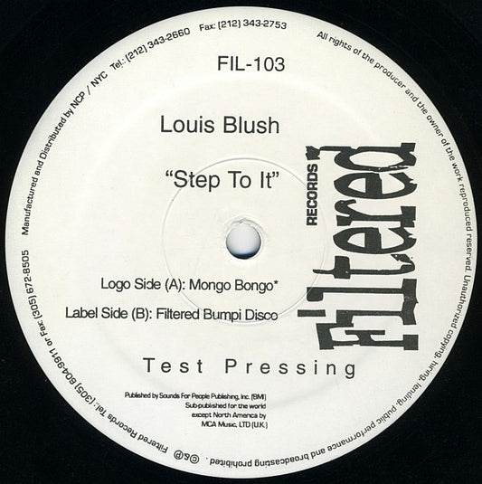 Louis Blush : Step To It (12", TP)