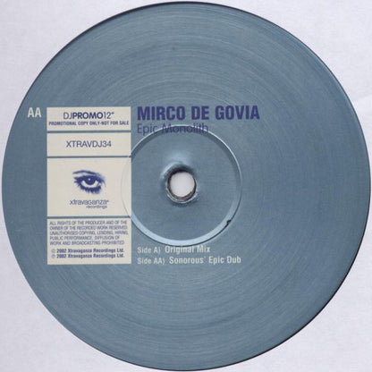 Mirco de Govia : Epic Monolith (12", Promo)