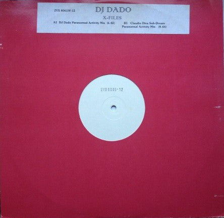 DJ Dado : X-Files (12", W/Lbl)