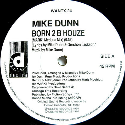 Mike Dunn : Born 2 B Houze (12")
