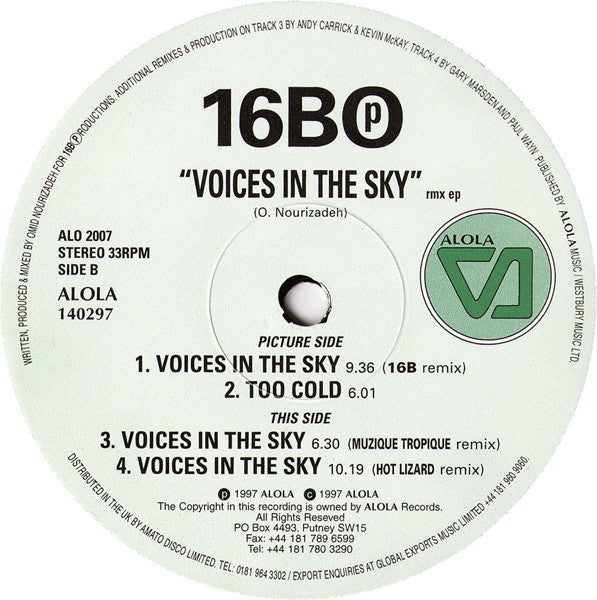 16B* : Voices In The Sky Rmx EP (12", EP)