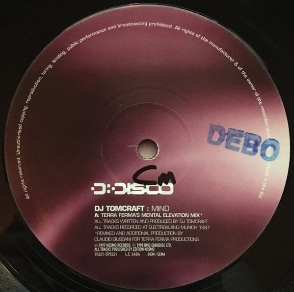 Tomcraft : Mind (12")