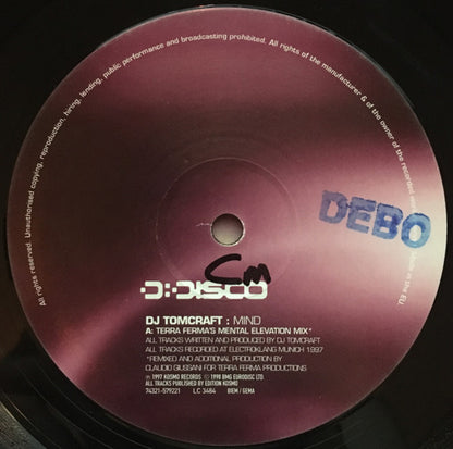 Tomcraft : Mind (12")