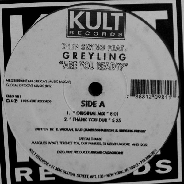 Deep Swing Feat. Greyling* : Are You Ready? (12")