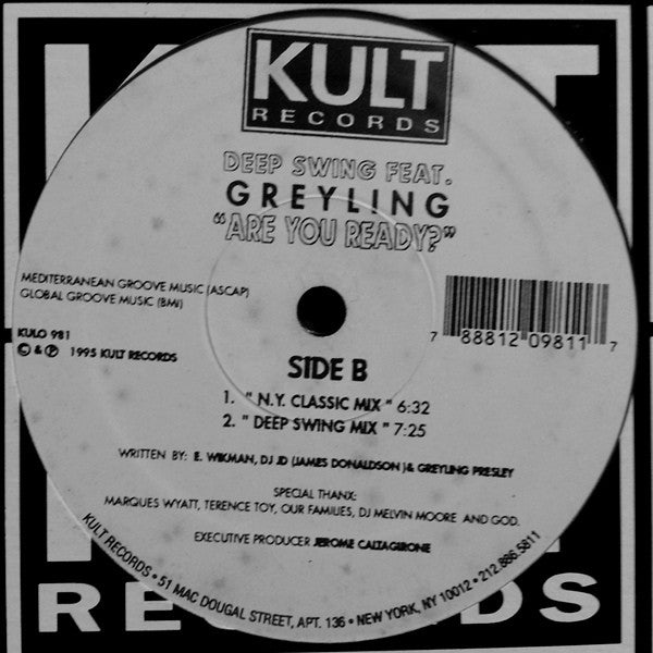 Deep Swing Feat. Greyling* : Are You Ready? (12")