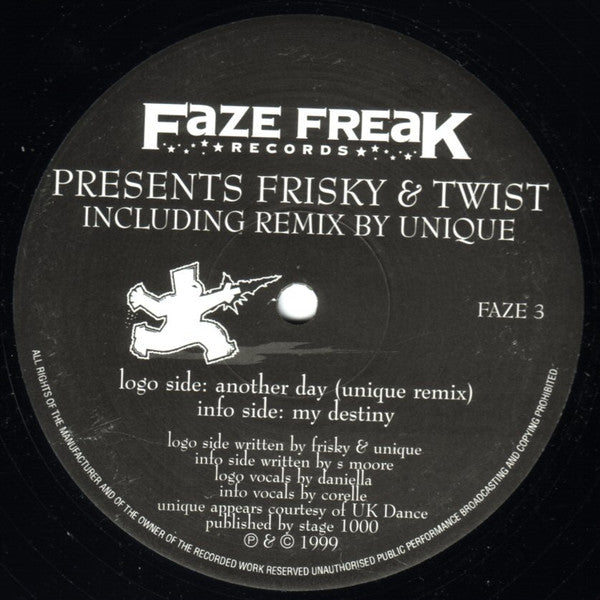 Twist (3) & Frisky : Another Day (Remix) / My Destiny (12")