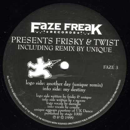 Twist (3) & Frisky : Another Day (Remix) / My Destiny (12")